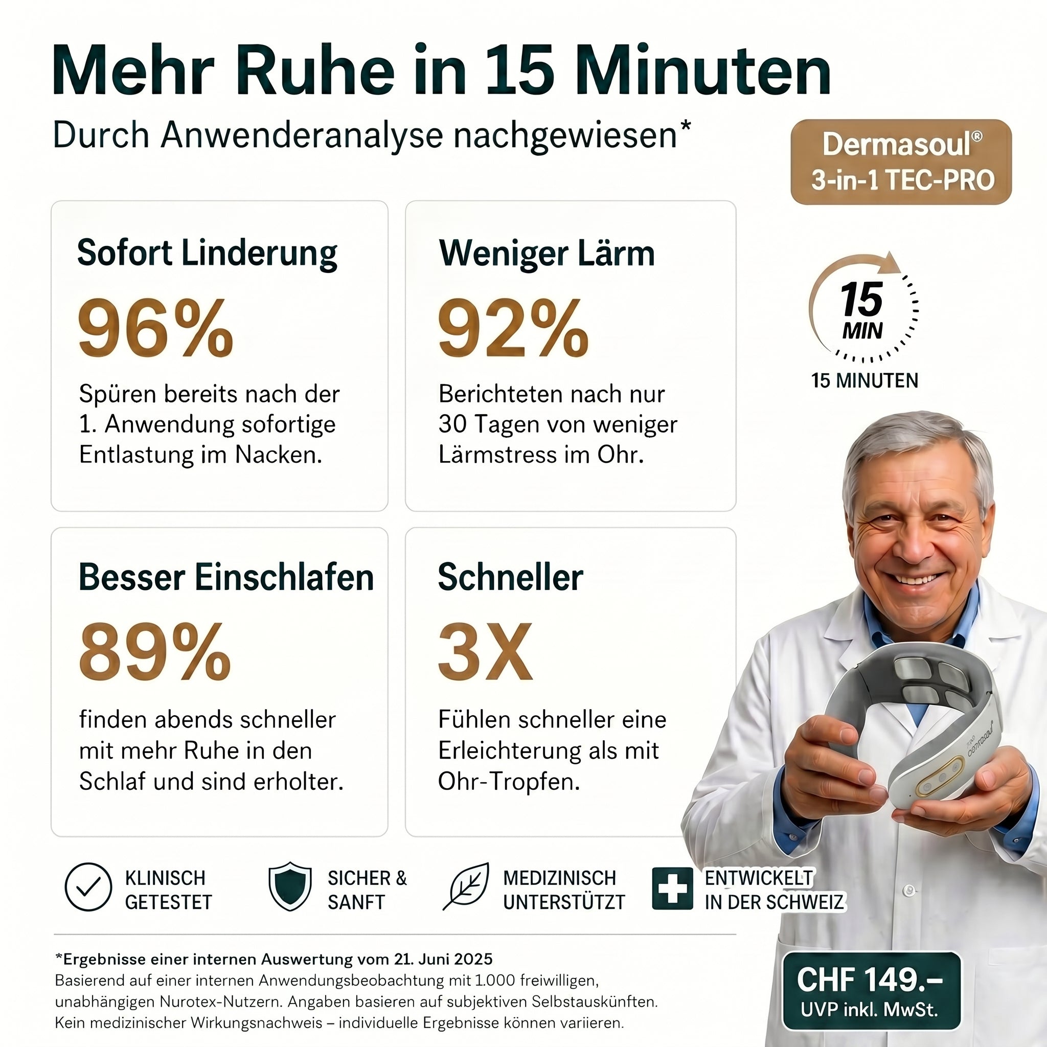 -NeuroRelix®Pro 3-in-1-Lösung gegen Tinnitus-